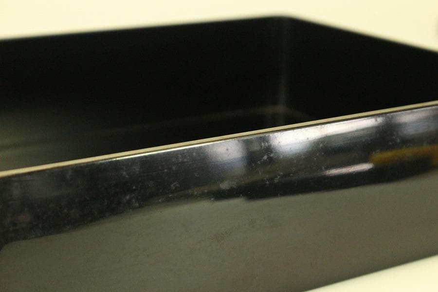 平安象彦造 草花蒔絵 光琳形 文庫 共箱 未使用(A632)