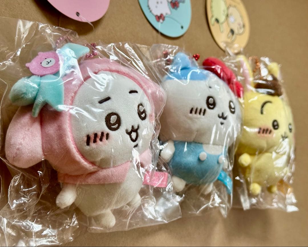 ちいかわ×サンリオキャラクターズぷちミニマスコット●ちいかわ・ハチワレ・うさぎ
