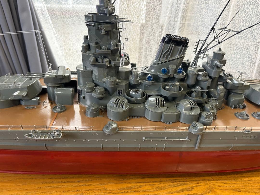 超戦艦大和長さ1315mm巾200mm超精密加工品細部まで見て下さい。(完成品)