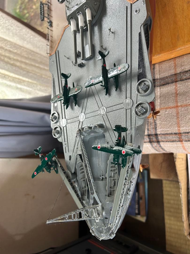 超戦艦大和長さ1315mm巾200mm超精密加工品細部まで見て下さい。(完成品)