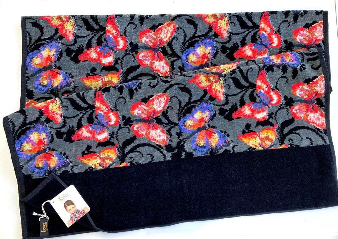 フェイラー バスタオル ビーチタオル パピヨン 75×150 蝶 袋付き