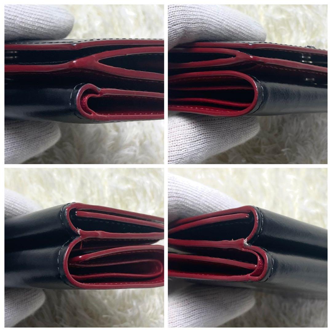 美品 ヴィヴィアンウエストウッド 三つ折り財布レター型 タイニーオーブ ブラック