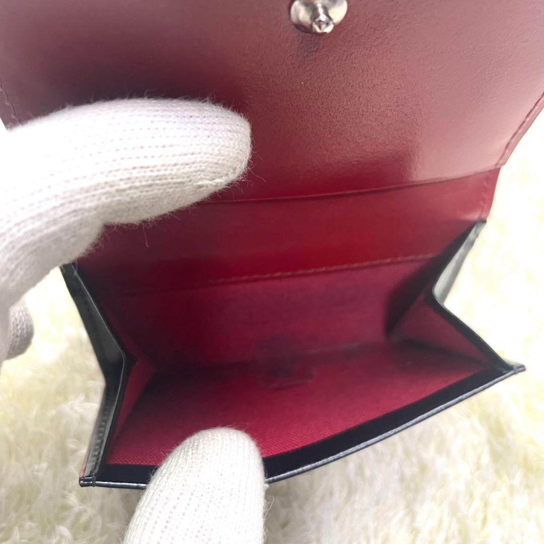 美品 ヴィヴィアンウエストウッド 三つ折り財布レター型 タイニーオーブ ブラック