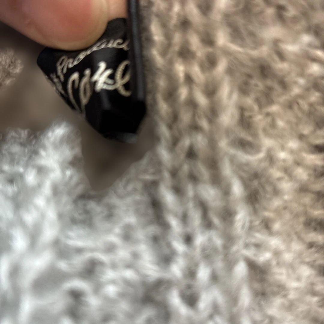 CA4LAフォックスファーポンポン付きニット帽