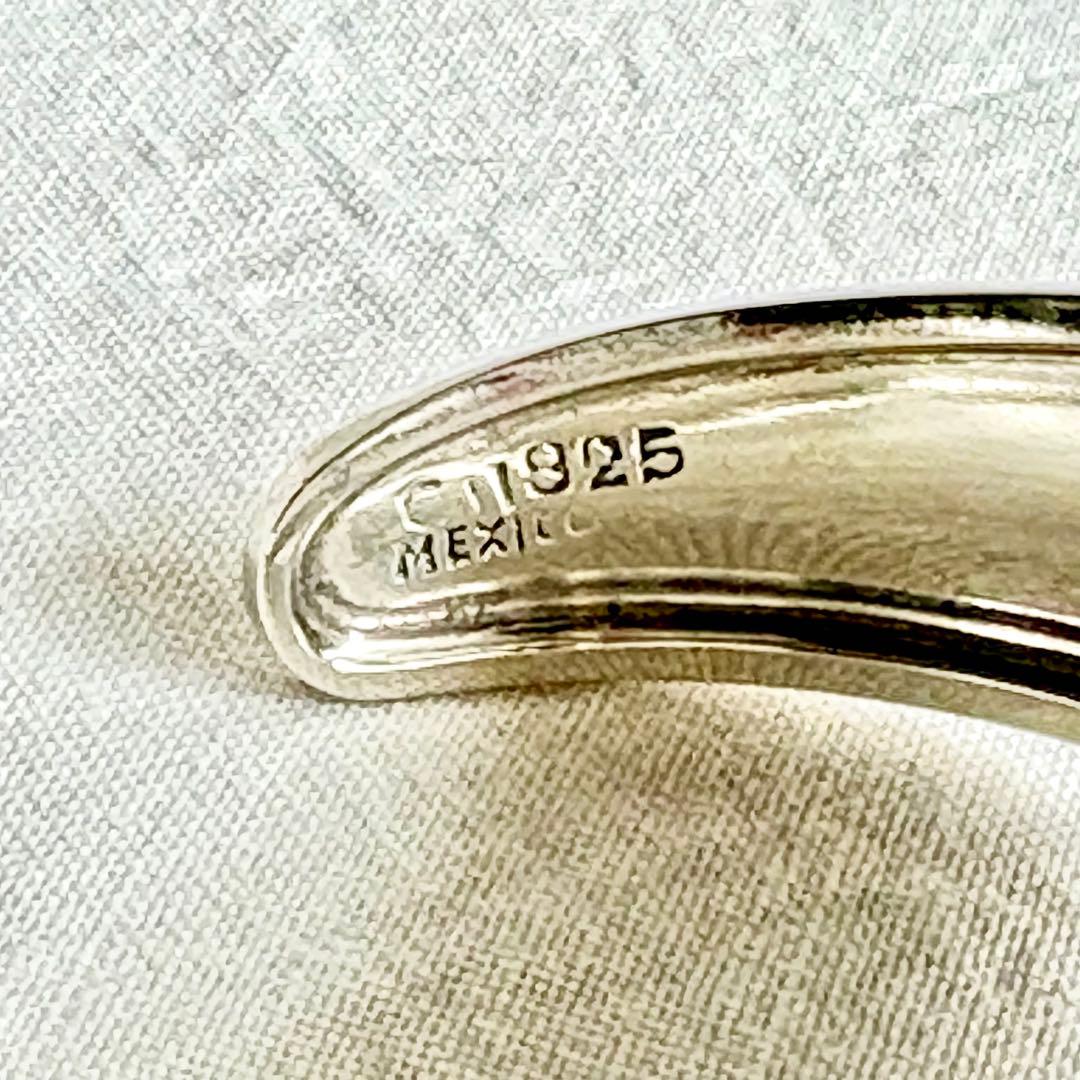 メキシカンジュエリー　ヴィンテージ　バングル　ボーンカフ　MEXCO 刻印あり