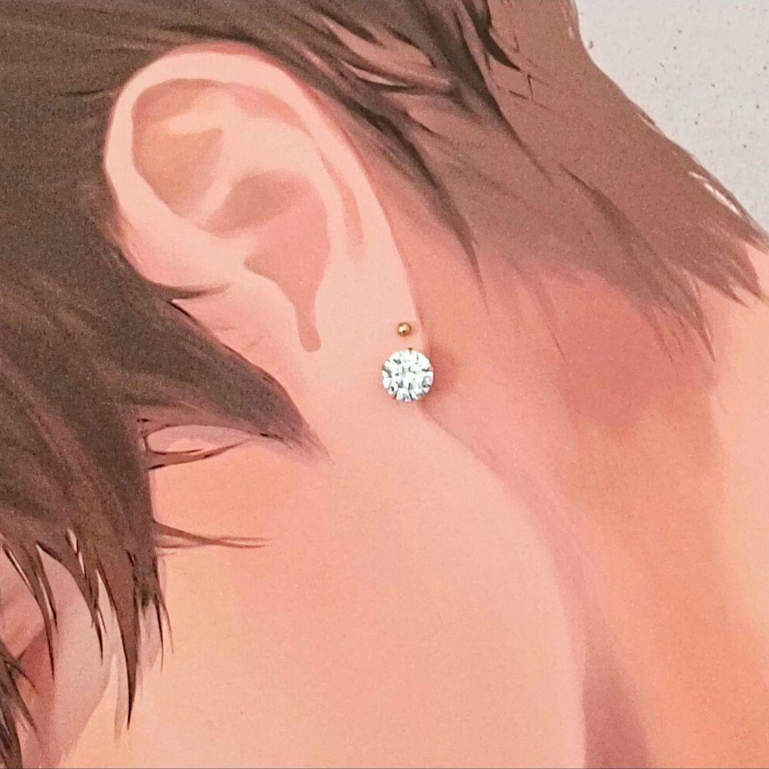 18金ポストピアスK18