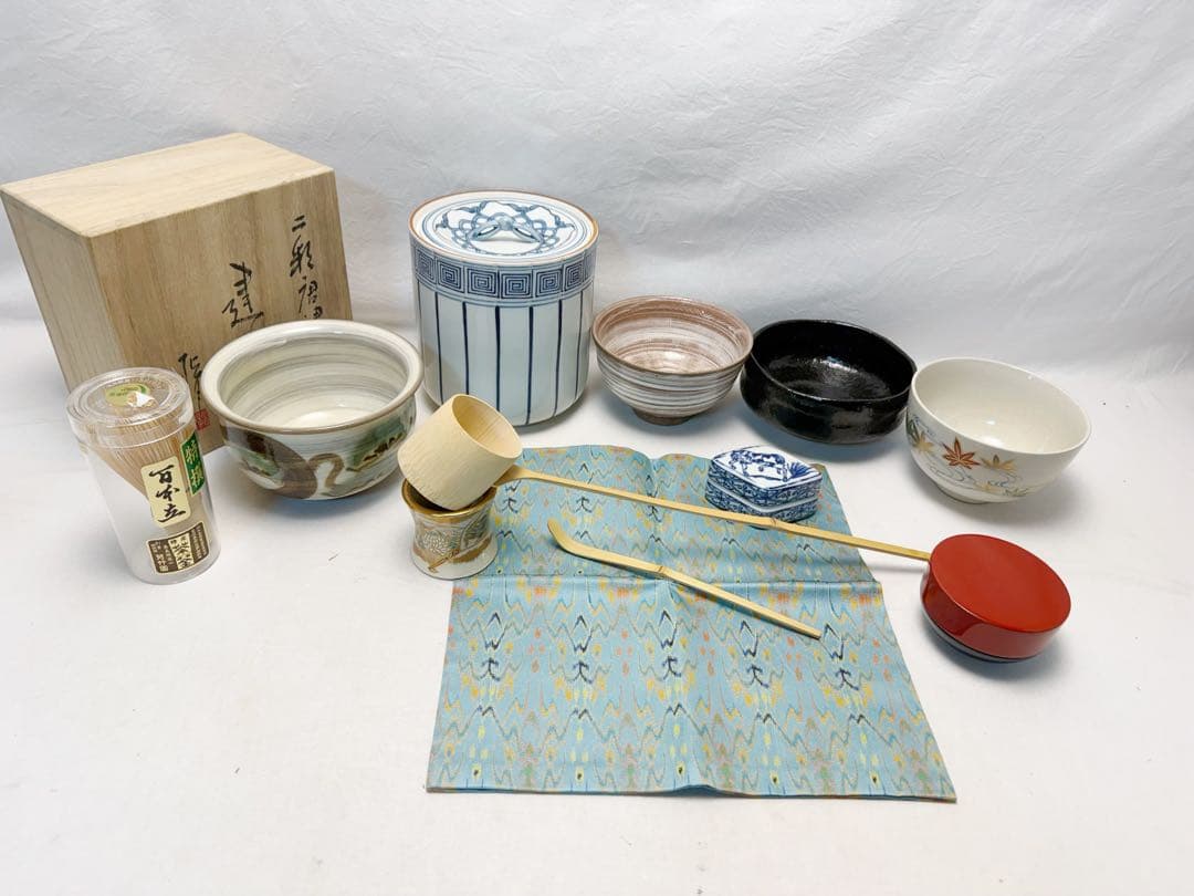 未使用 茶道具 指物師 仙水正之作 蝋引き仕上げ 桑 旅箪笥 印有 茶箱