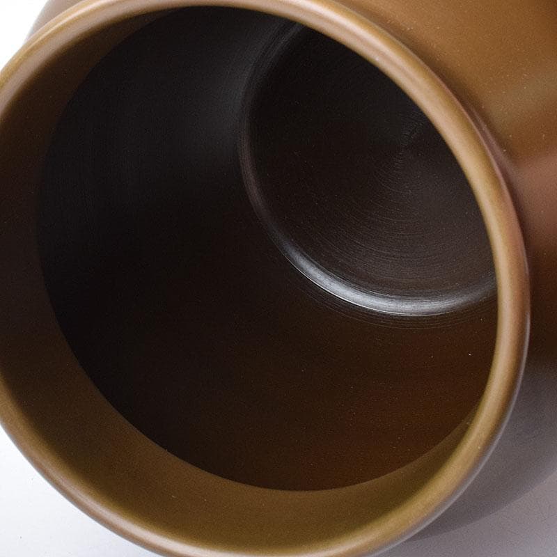 茶道具　釜師　川邊憲一(三代庄造)造　唐銅　口糸目　建水　共箱　N　R8397