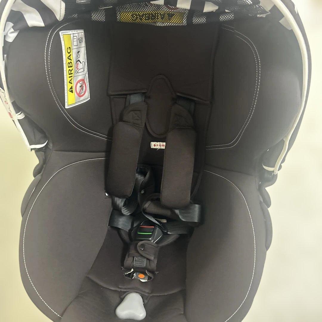 【美品】エールべべ　クルット4 oui isofix ブラウン　インナーパッド