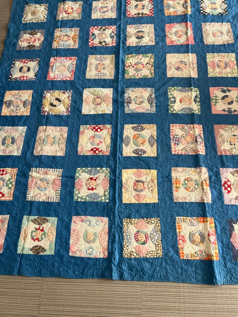 最終値下げアンティークキルト✴︎パッチワークキルト