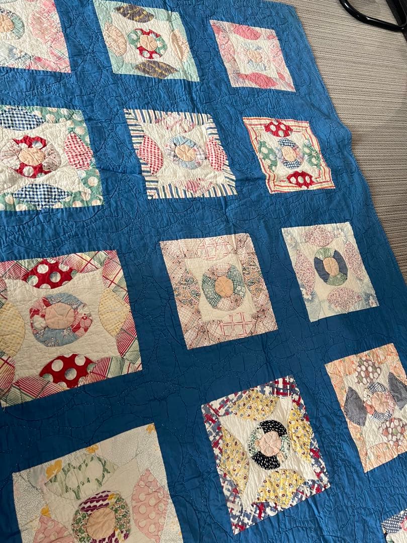 最終値下げアンティークキルト✴︎パッチワークキルト