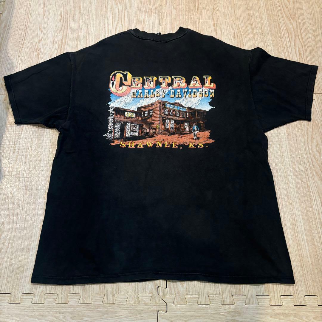 Harley Davidson red fire flamered Tシャツ