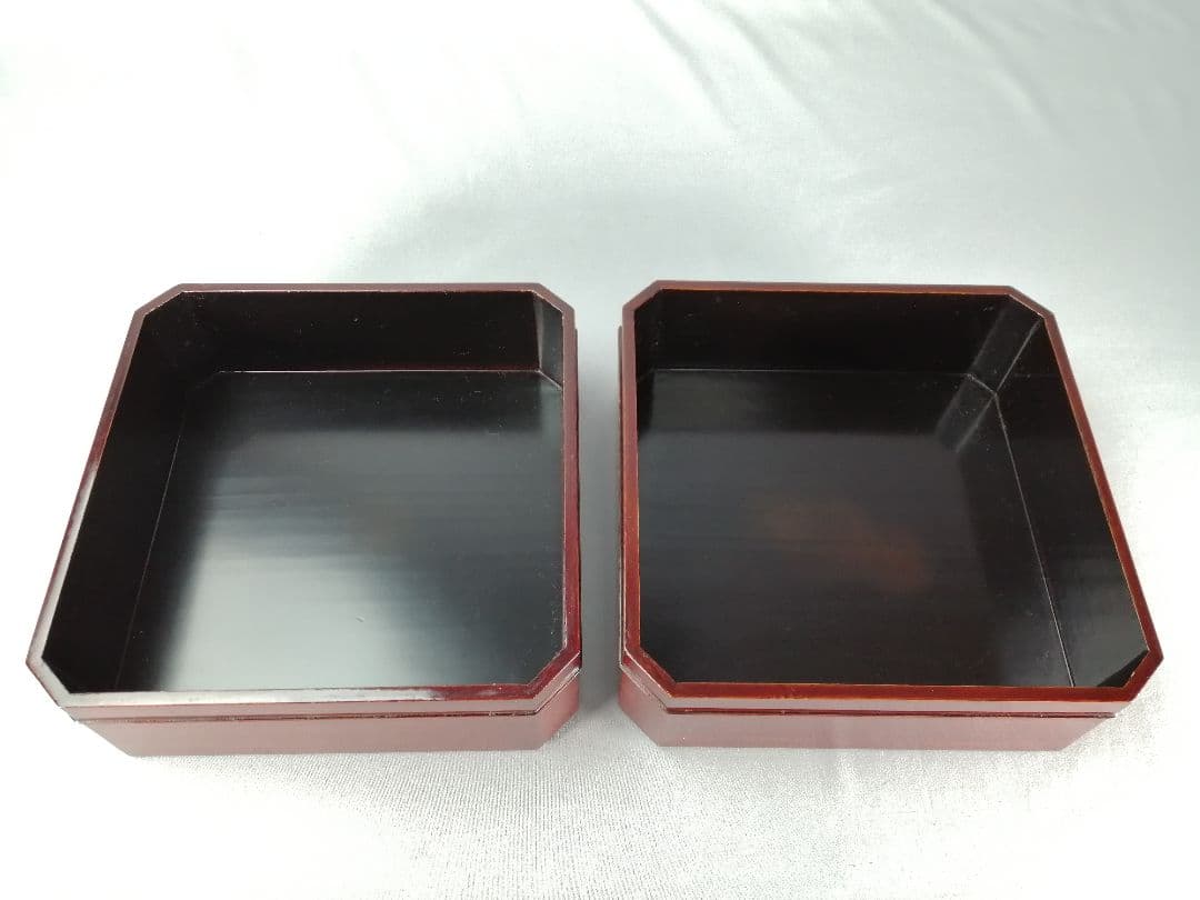 【茶事具】塗師岸信卿、指物師利斎造　和休好縁高　主菓子　漆器　菓子器201