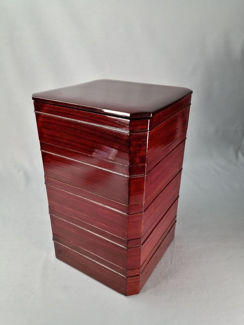 【茶事具】塗師岸信卿、指物師利斎造　和休好縁高　主菓子　漆器　菓子器201