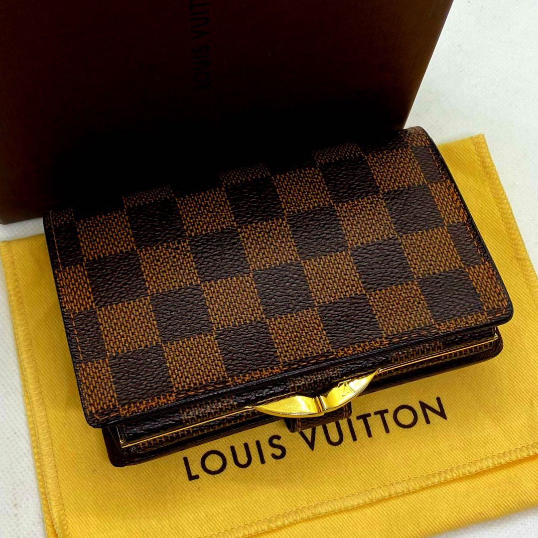 ❤️新品に近い❤️定価の半額以下‼️LV❤️ダミエ❤️がま口❤️折り財布❤️ユニセックス