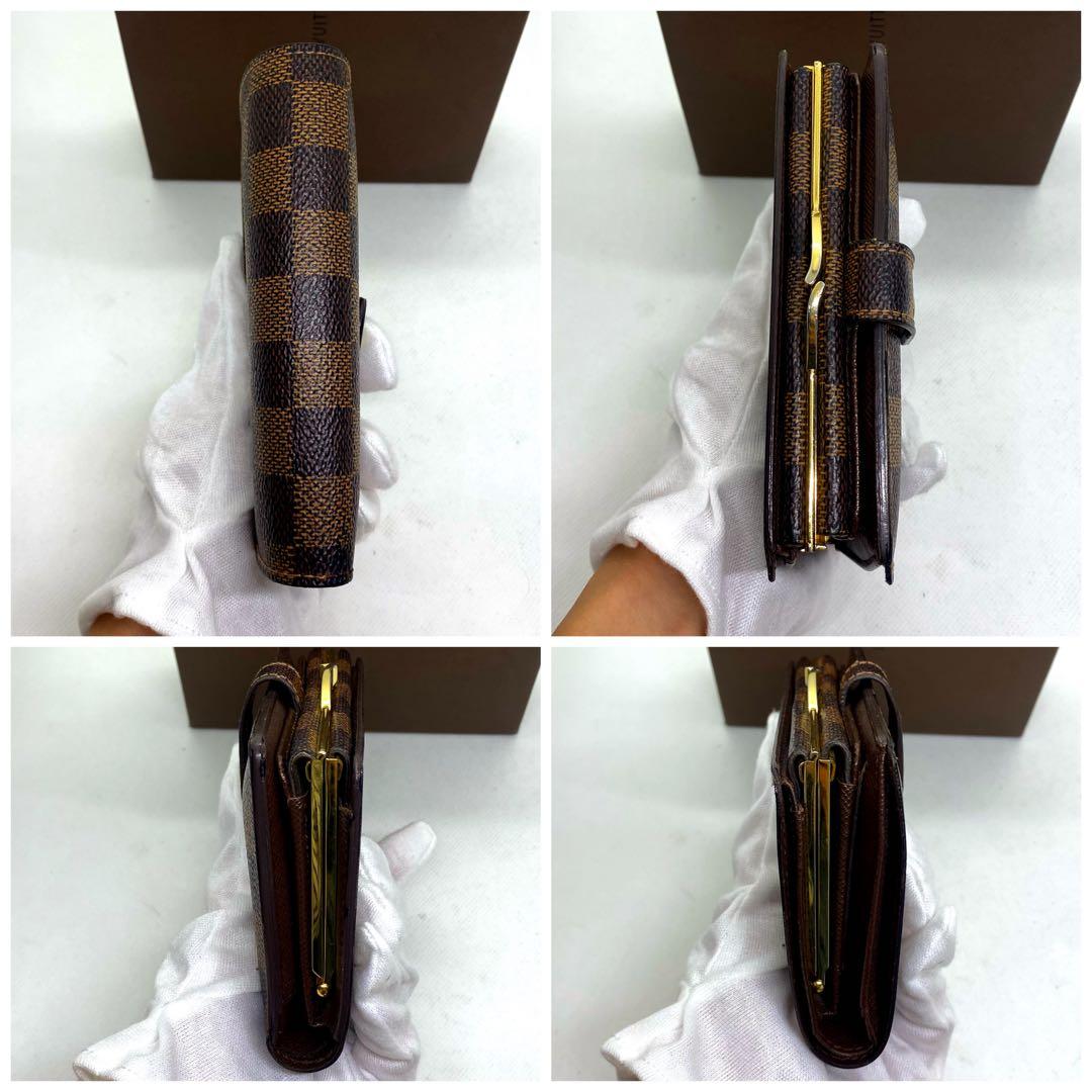 ❤️新品に近い❤️定価の半額以下‼️LV❤️ダミエ❤️がま口❤️折り財布❤️ユニセックス