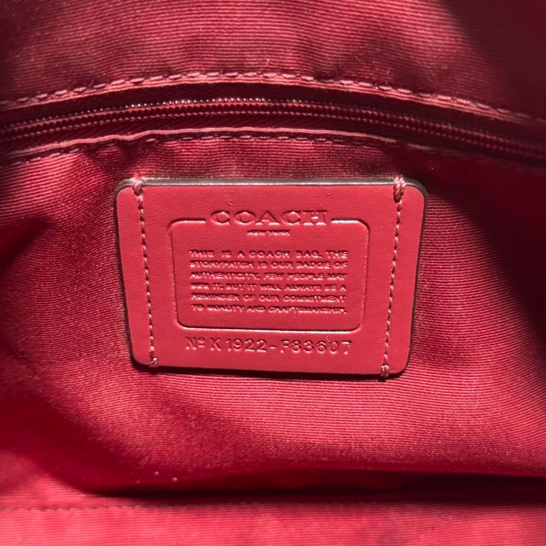 極美品✨️コーチ 2way ボストンバッグ PVC レザー シグネチャー 茶 赤