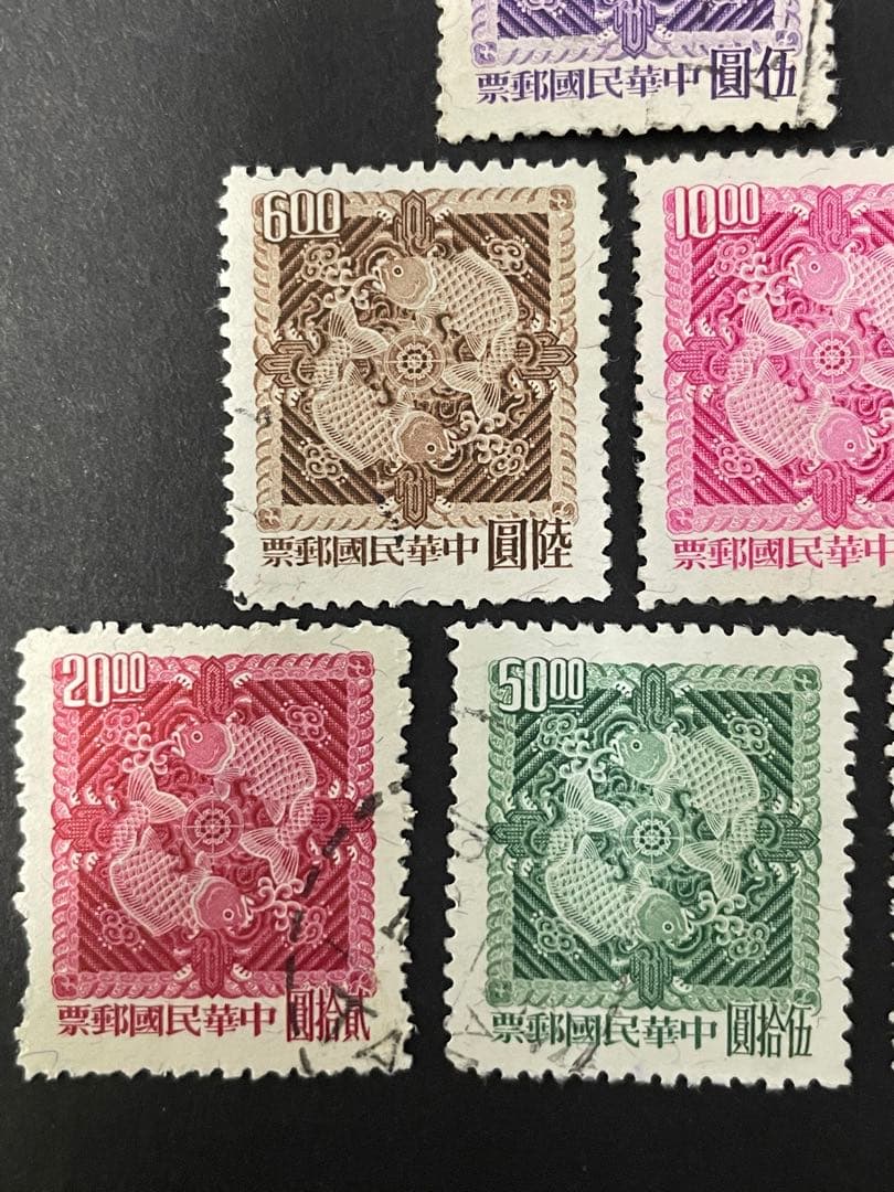 中国切手　中華民国切手1965(常89)6種　使用済み