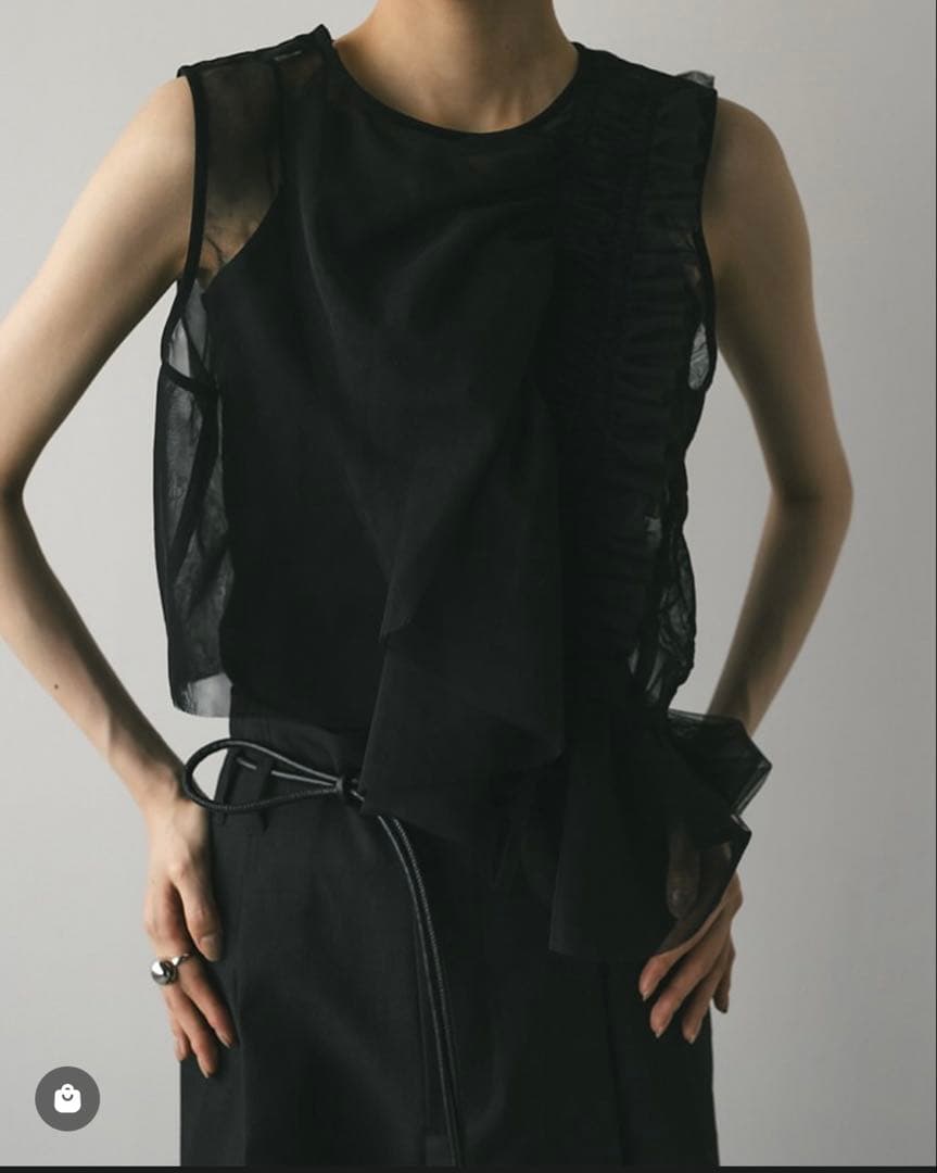 stylemixer スタイルミキサー　チュールシャーリングトップ　タンクトップ