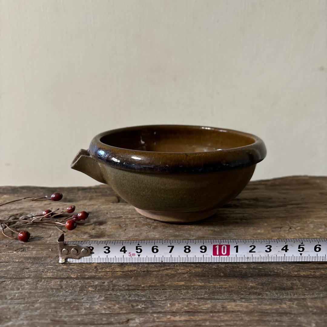 古い小砂焼片口　平清水　酒器　アンティーク　骨董　古民芸　検:白洲正子　李朝