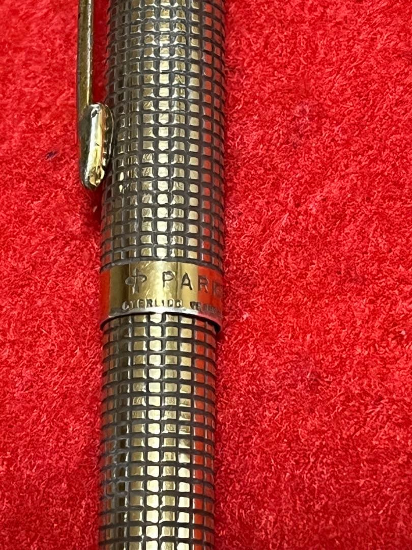 パーカー75ボールペン シズレ スターリングシルバー ❗️VERMEIL‼️貴重‼️