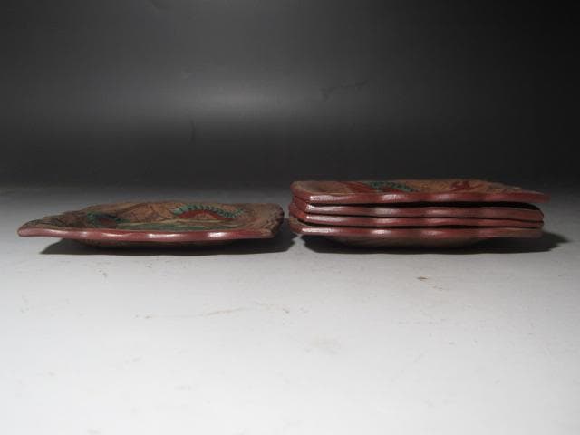 ★　古萬古　絵萬古　銘々皿　味わいある品です★x479