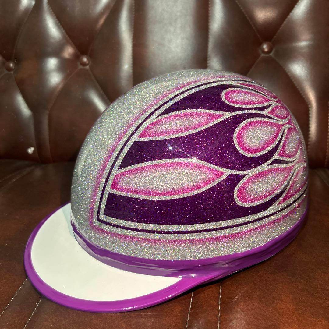 7色ラメ　ファイヤーパターン　ぼかし　カスタムコルク半　三つボタン