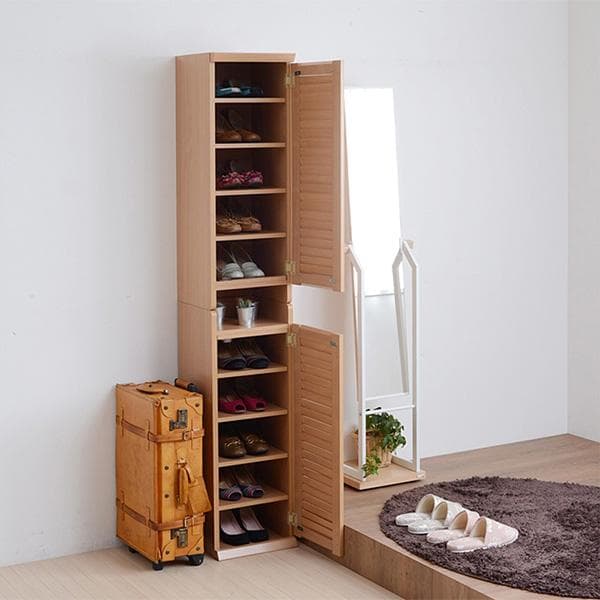 31.5㎝幅 開店記念セール！！ シューズボックス ルーバー扉付き