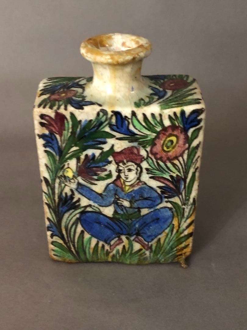 ペルシャ陶器　アンティーク壺　骨董