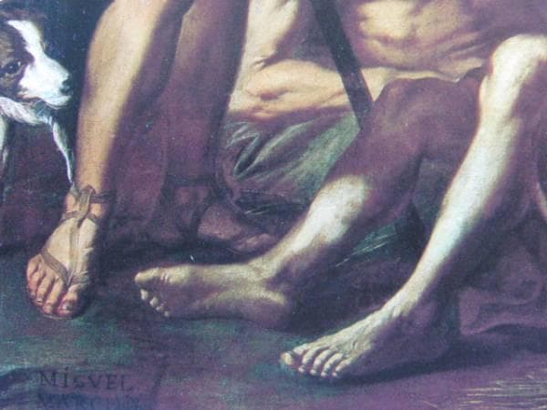 ミゲール・マルチ、ペスト患者を救済する聖ロケ、新品額装付、画集画、状態良好