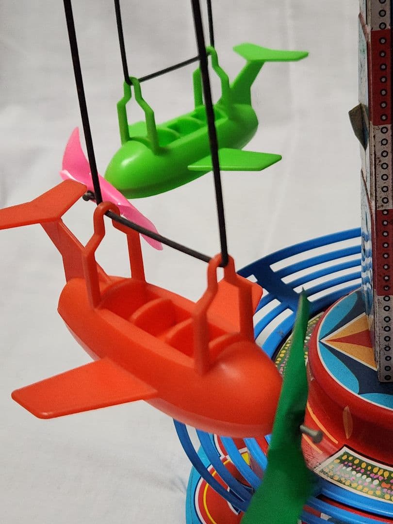 レトロ ブリキ玩具 日本製 メリーゴーランド ネジ式 ATC アサヒ玩具 動作品