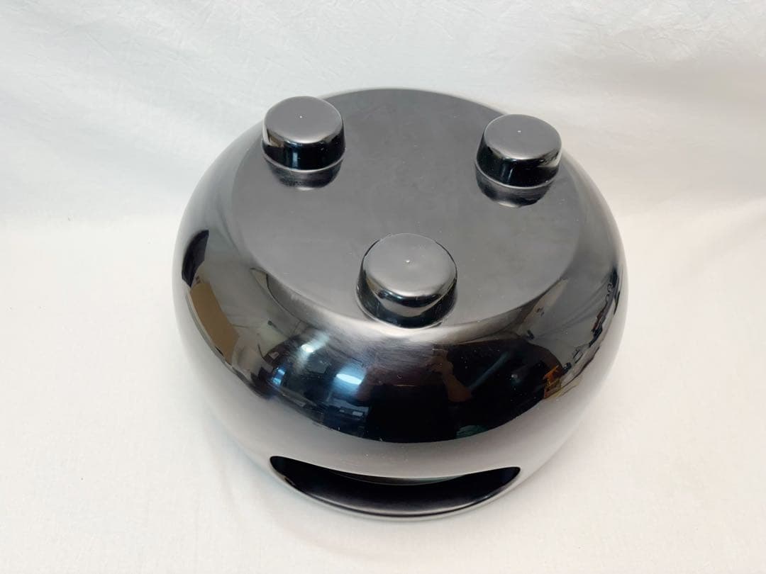 未使用 茶道具 月松斎造 尺一 黒塗 眉風炉 陶印 灰匙 火箸 前瓦 敷板 元箱