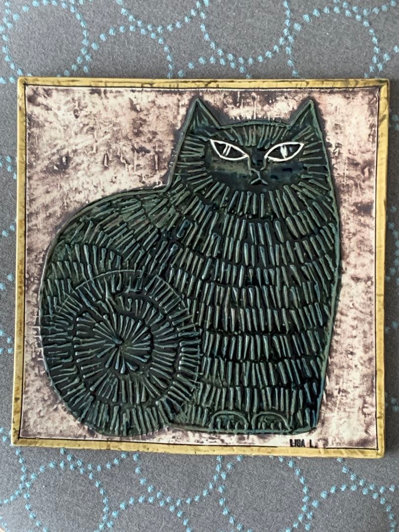 レア！Lisa Larson リサラーソン KATT ネコ　陶板