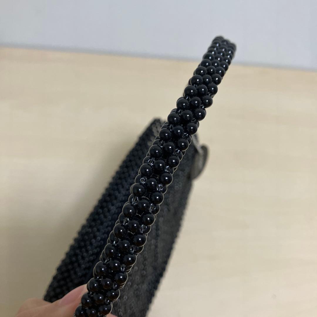 ★R21 レジーナ 黒珊瑚 サンゴ ハンドバッグ ビーズ フォーマル