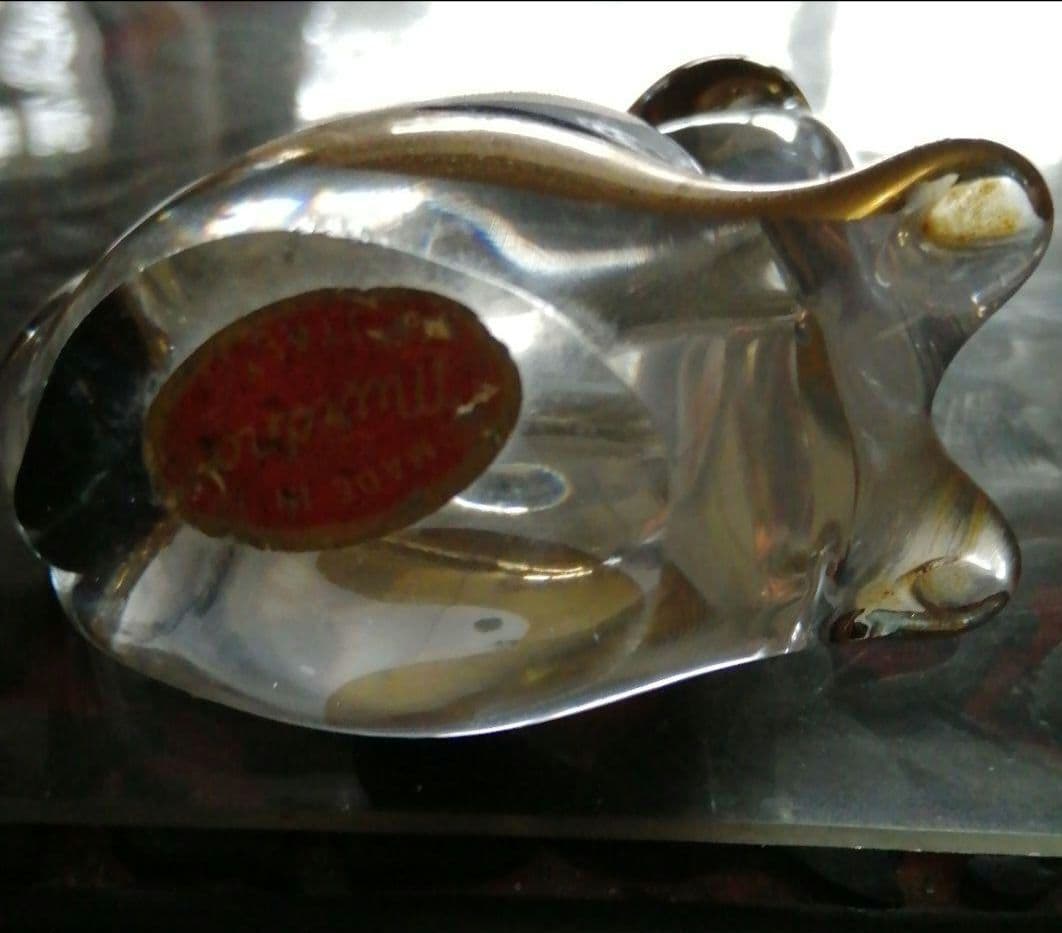 ベネチア　ムラーノ　ヴェネチアンガラス　置物　Murano　猫　ネコ