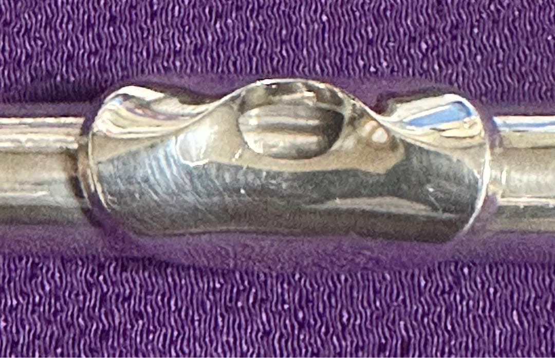 アンティークMuramatsu 全て銀製巻管 波型リップフルートヘッドジョイント