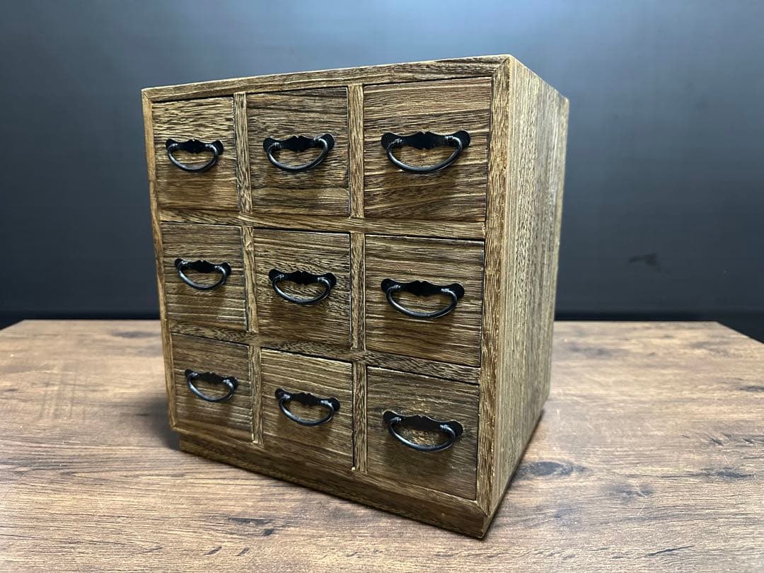 総桐造り　昭和レトロ　9杯小引き出し