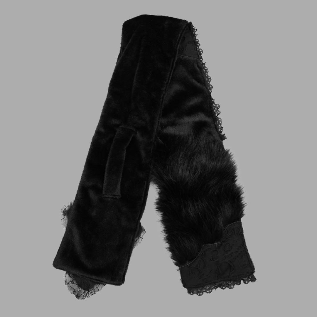 DimMoire【ディムモアール】十字の誓いつぎはぎマフラー/Black 新品