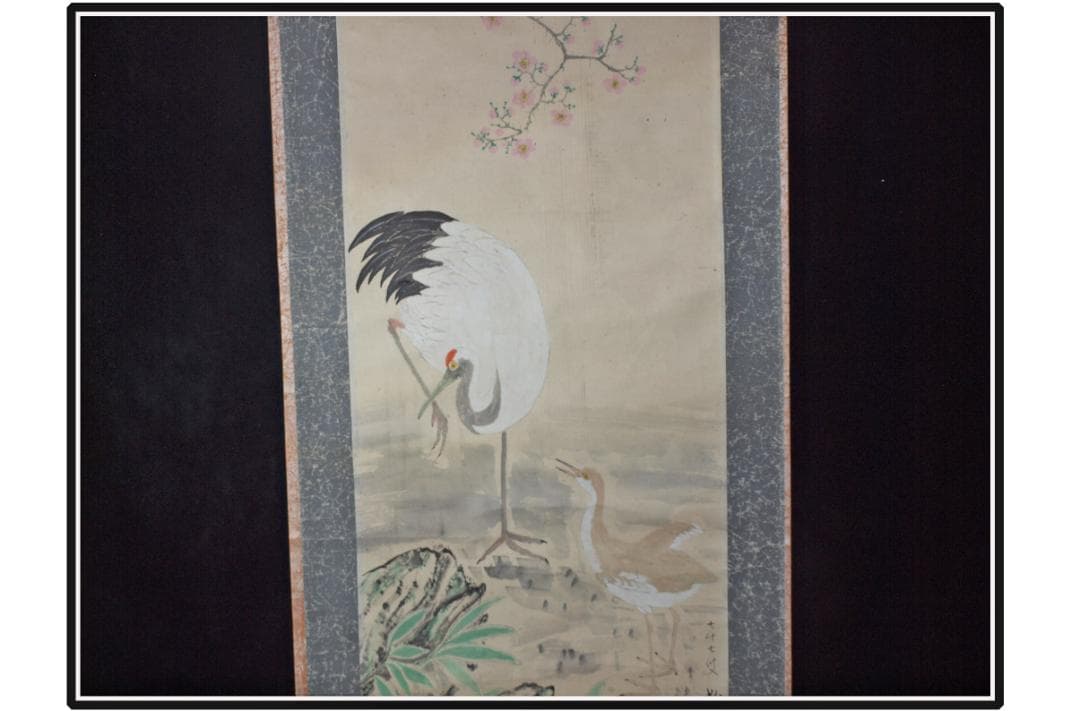 解体屋委託品　日本江戸時代肉筆掛け軸6　希少激安骨董品 X1090C16-8