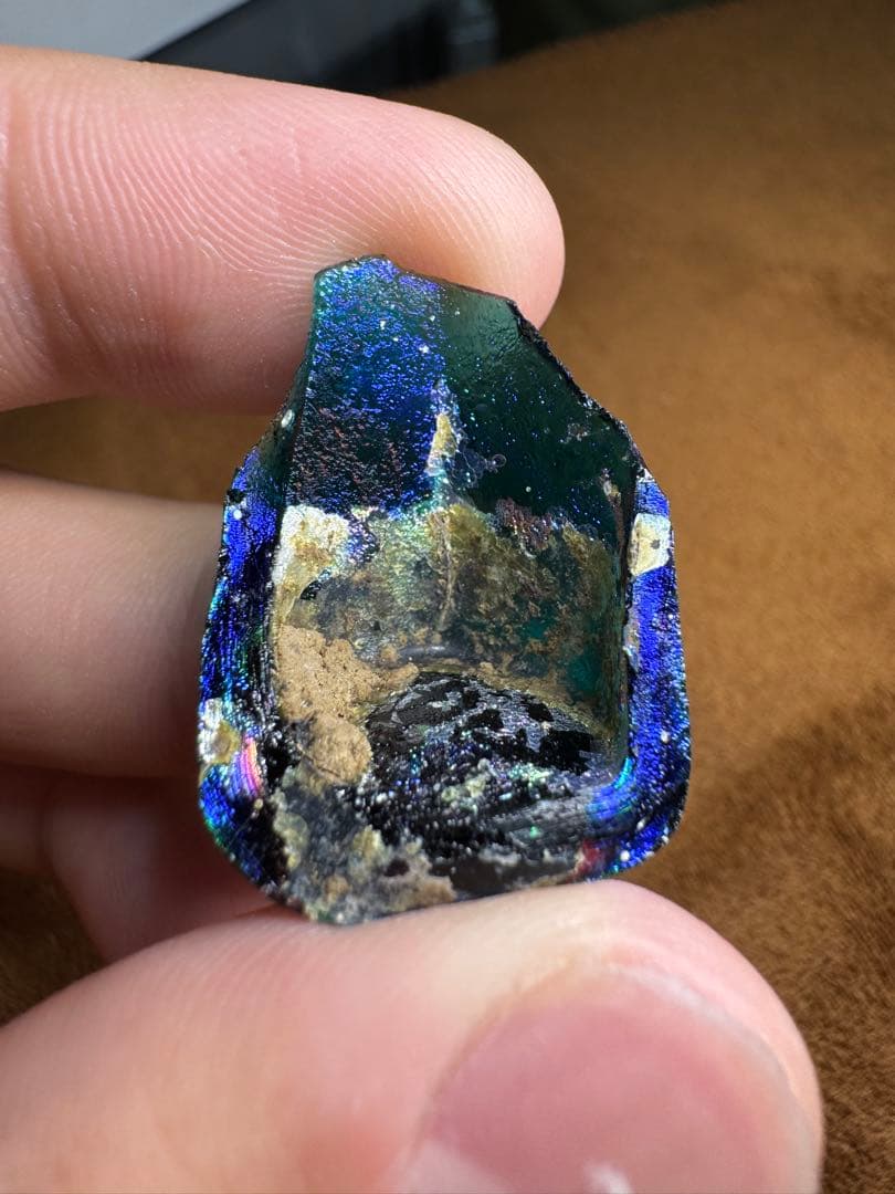 ✴︎極彩色銀化✴︎ローマングラス ボトル 破片 ローマ帝国 約1500年前