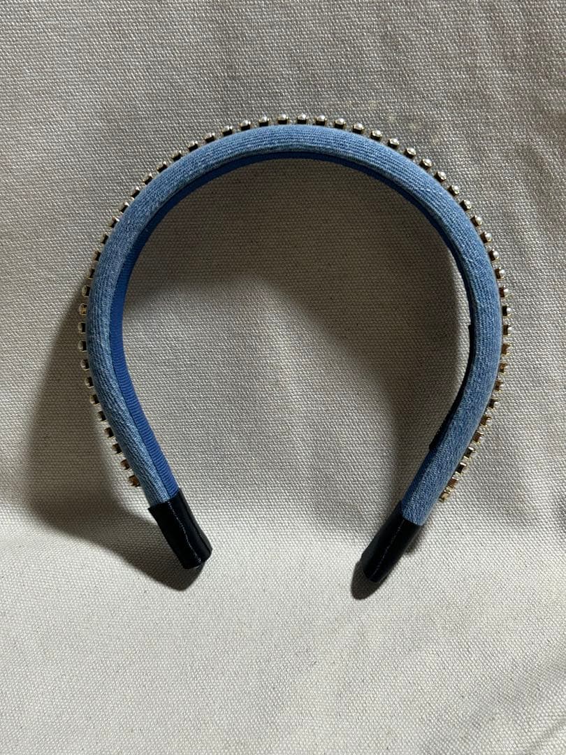 アッカ　デニムアズールパールチェーンカチューシャ