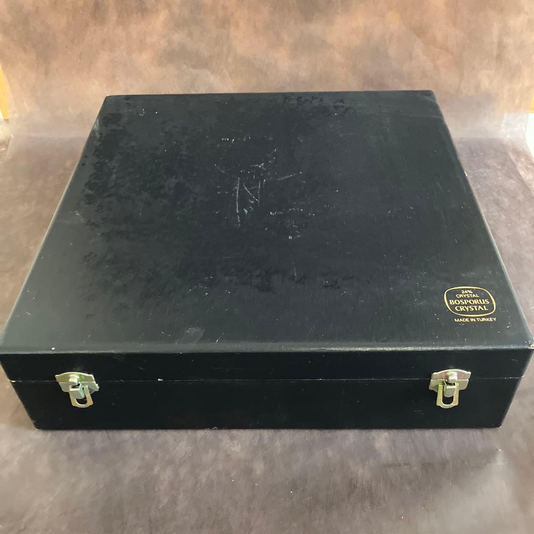 ボスポラスクリスタルボウル30.5cm 昭和レトロ　アンティーク