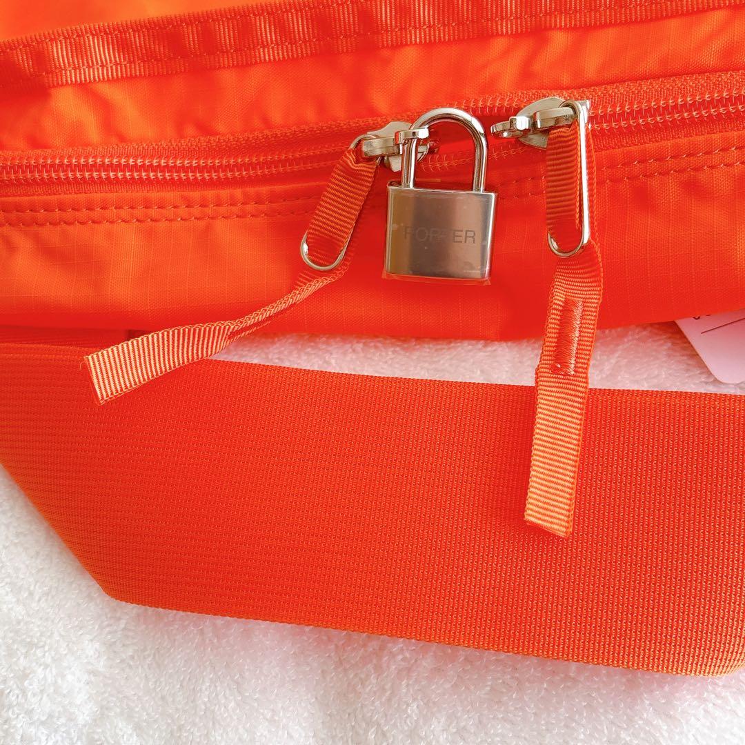 【新品】PORTER TRIP ボストンバッグ大容量 南京錠付き オレンジ 廃盤