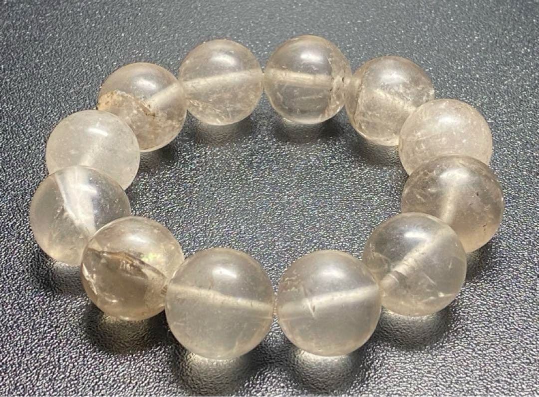 ザギ水晶 19mmザギマウンテンクォーツ　ブレスレット