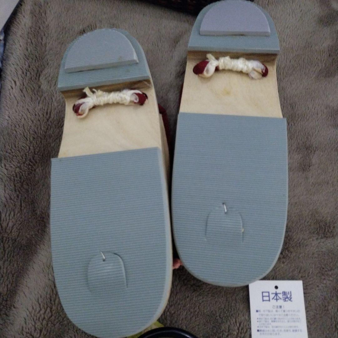 タイムセール新品未使用浴衣セット 紫色 花柄 下駄