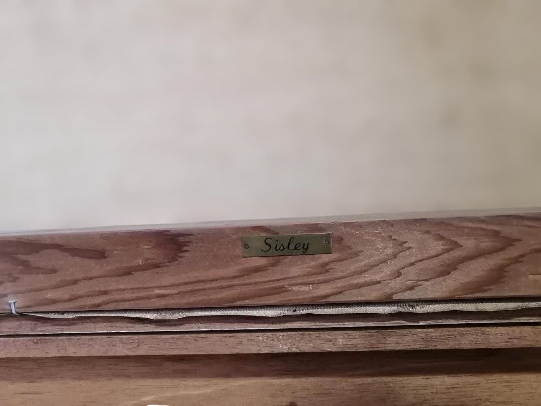 アルフレッド・シスレー「マルリー・ル・ロワの雪」油彩画プリント　額縁付き