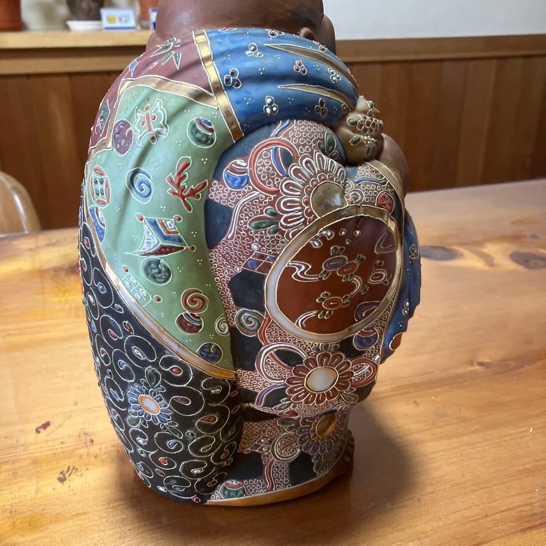 アンティーク　布袋尊 置物　九谷焼 縁起物　七福神