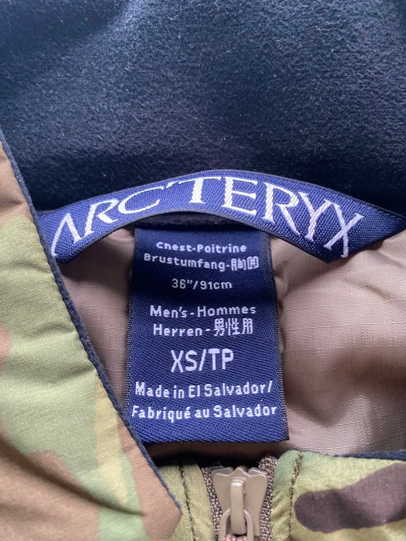【超希少】Arc'teryx leaf COLD WX LT XS マルチカム
