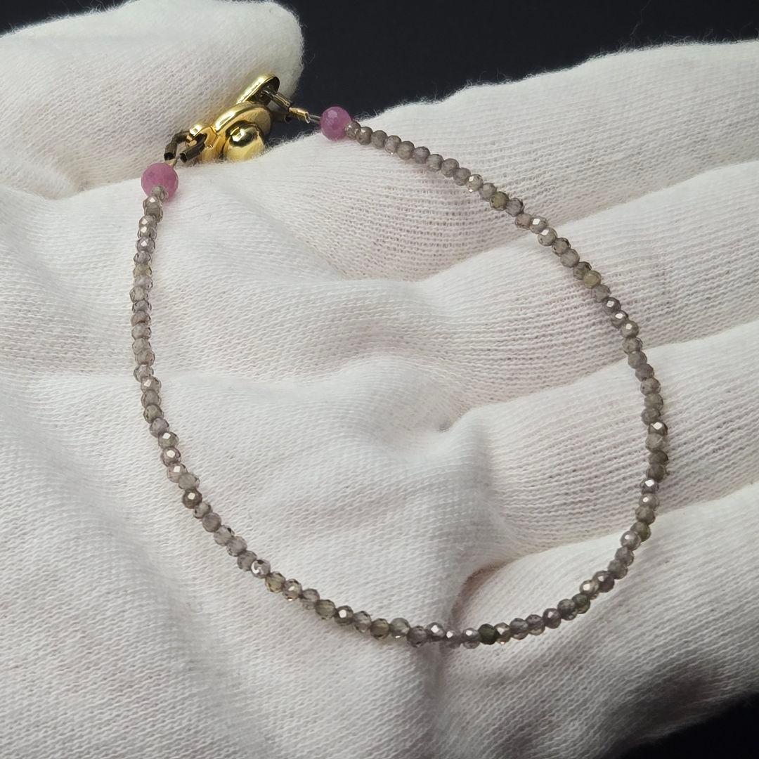 【超希少石/最強品質】カラーチェンジガーネット＊約2mm＊　天然石ブレスレット