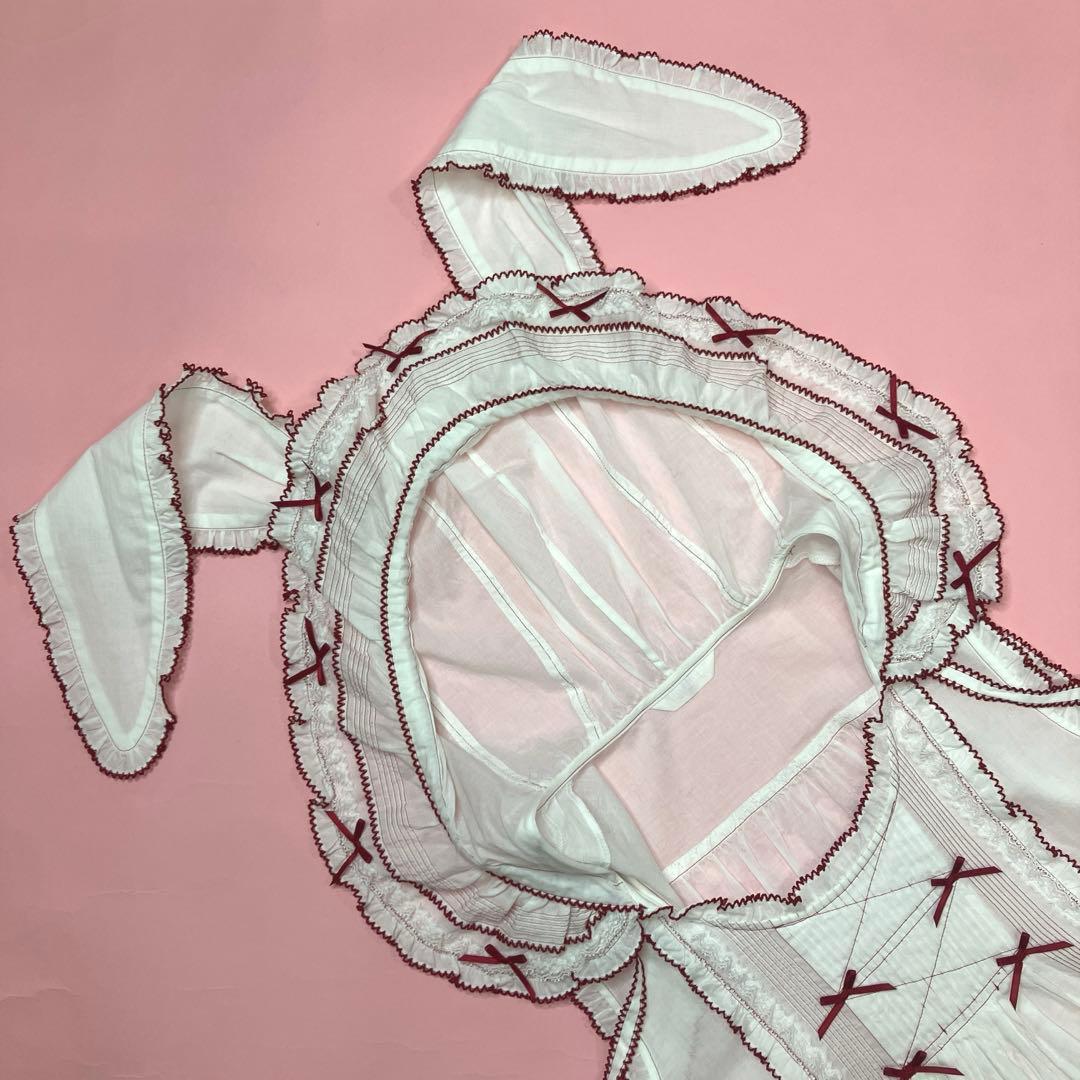 N*い様 【美品】ピンクハウス 白 うさ耳付き タブリエ/2025年 名古屋高島